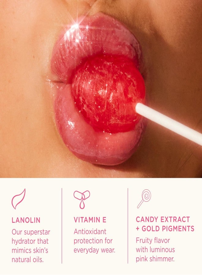 Lanolips Glossybalm Candy Bauble - Ultra Hydrating Tinted Lip Gloss for Dry, Chapped Lips - Flavored Natural Lanolin Lip Balm with Lanolin Oil, Vitamin E & Mica for Lip Care & Shine (0.35 Ounce) - Image 3